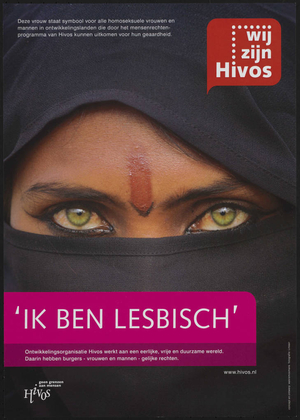 "Ik ben lesbisch" : Ontwikkelingsorganisatie Hivos werkt aan een eerlijke, vrije en duurzame wereld. Daarin hebben burgers - vrouwen en mannen - gelijke rechten
