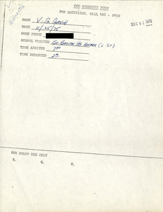 Citywide Coordinating Council daily monitoring report for South Boston High School's L Street Annex by Vincent G. Gavin, 1975 November 25