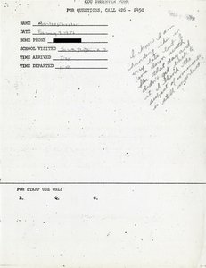 Citywide Coordinating Council daily monitoring report for South Boston High School by Marilee Wheeler, 1976 February 9