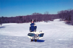 Michael sledding at SSCC 2015