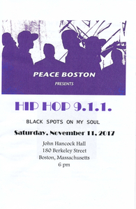 Hip Hop 911: Black Spots On My Soul (play) program book