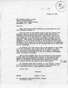 Letter to Silvio O. Conte from Richard S. Buck