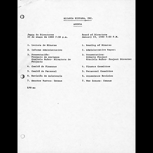Meeting materials for January 23, 1980.