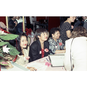 Welcome table at the Chinese Progressive Association's 15th Anniversary Celebration