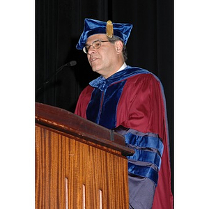 Dean of Bouvé College of Health Sciences, Stephen Zoloth, speaks at School of Nursing convocation