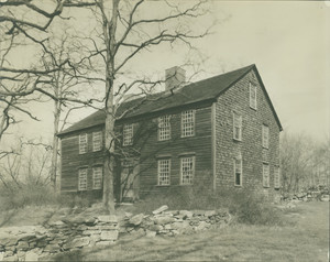 Exterior view of the Barnaby House, Freetown, Mass., undated