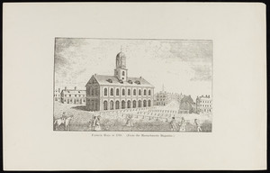 Faneuil Hall in 1789, Boston, Mass., from the Massachusetts Magazine