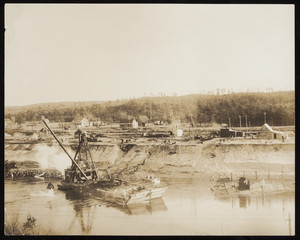 A dredge worlking on the construction of the Cape Cod Canal