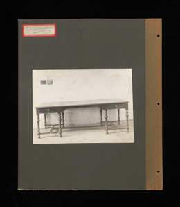 "Miscellaneous Tables: Large Square, William and Mary, Queen Anne, Chippendale, Hepplewhite, Adam, Sheraton, Colonial, Decorated, Miscellaneous, Large Round, Hexagonal Table 40E"