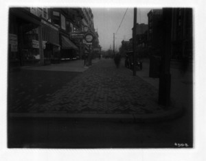 Sidewalk, corner Berkeley Street and Boylston Street, sec. 4, Boston, Mass., January 1, 1913