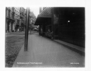 Sidewalk at The Arcade, 558 Washington St., Boston, Mass., November 20, 1904