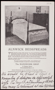 Alnwick Bedspreads, The Handwork Shop, 57 Market Street, Poughkeepsie, New York