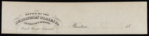 Letterhead for the Office of the Burlington Woolen Co., 15 Chauncy Street, Boston, Mass., 1800s