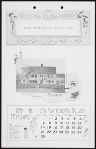 Colonial landmarks of the old Bay State, calendar 1897, Souvenir Publising Co., Lynn, Mass., 1897