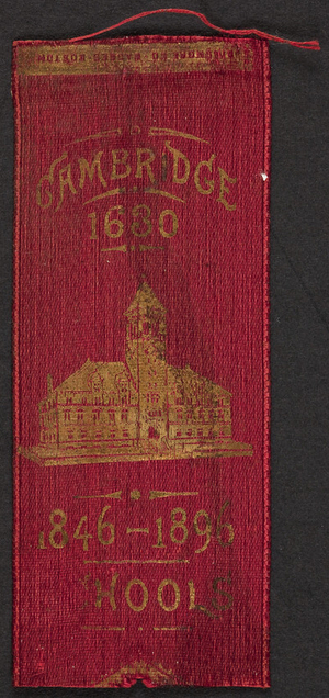 Ribbon for Cambridge Schools, Cambridge, Mass., 1896