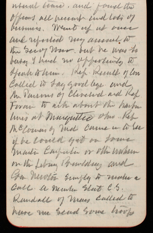 Thomas Lincoln Casey Notebook, April 1888-May 1889, 14, used time and found the
