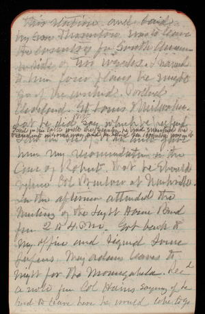 Thomas Lincoln Casey Notebook, October 1891-December 1891, 09, this [illegible] and said