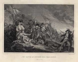The Battle at Bunker's Hill Near Boston. June 17, 1775.