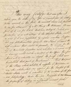 Statement of Royal Flint certifying the status of Mr. Henry Howell Williams's claim regarding his property on Noddles Island in June 1775, written on 1 April 1787