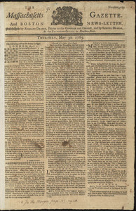 The Massachusetts Gazette and Boston News-Letter, 30 May 1765