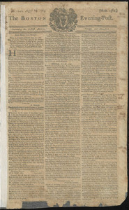 The Boston Evening-Post, 19 August 1765