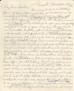 Letter from Benjamin Smith Lyman to Franklin Benjamin Sanborn