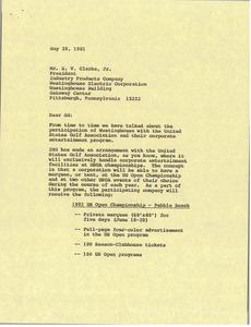 Letter from Mark H. McCormack to E. V. Clarke