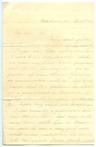 Letter from Almira Smith Lyman to Benjamin Smith Lyman