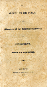 An address to the public by the managers of the Colonization Society of Connecticut