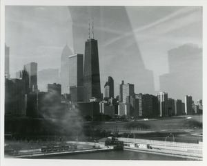 Skyline from ferris wheel cab