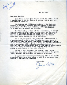 Letter from National Council of the Arts, Sciences, and Professions to Mrs. Murphy