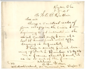 Letter from S. B. Walton to W. E. B. Du Bois