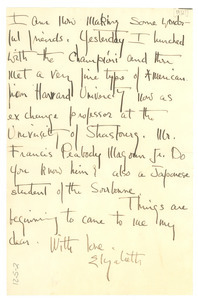 Letter from Elizabeth Prophet to W. E. B. Du Bois