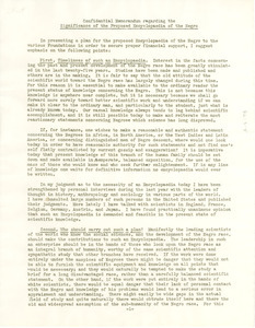 Confidential memorandum regarding the significance of the proposed Encyclopedia of the Negro