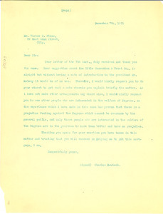 Letter from Charles Deutsch to Victor G. Flinn
