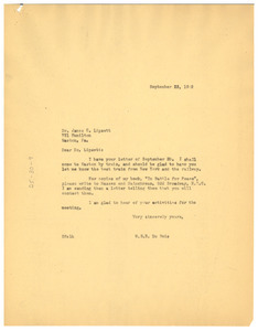 Letter from W. E. B. Du Bois to Lehigh Valley Progressive Forum