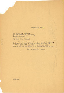 Letter from W. E. B. Du Bois to Henry O. Tanner