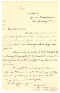 Letter from A. S. Macintyre to W. E. B. Du Bois