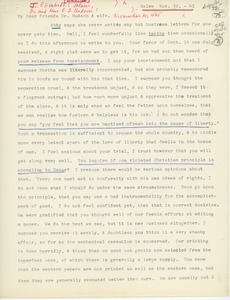 Transcript of letter from Jane Elizabeth Hitchcock and Benjamin Smith Jones to Erasmus Darwin Hudson and Martha Hudson