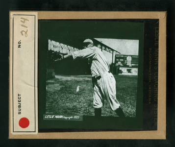 Leslie Mann Baseball Lantern Slide, No. 214