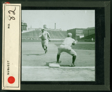 Leslie Mann Baseball Lantern Slide, No. 82