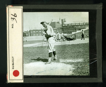 Leslie Mann Baseball Lantern Slide, No. 36
