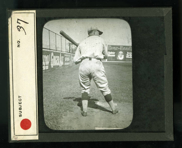 Leslie Mann Baseball Lantern Slide, No. 37