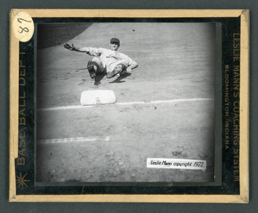 Leslie Mann Baseball Lantern Slide, No. 87