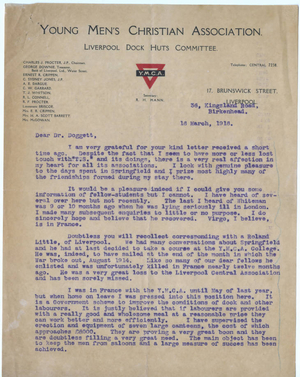 Letter from Robert H. Mann to Laurence L. Doggett (March 16, 1916)