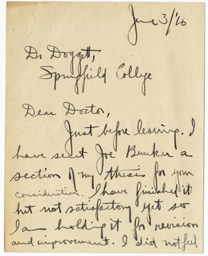 Letter from Frank B. Wilson to Laurence L. Doggett (June 3, 1916)