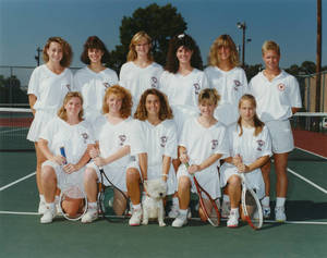 Team Photo of Springfield College Women's Tennis Team, 1991