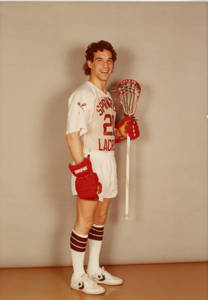 John Piatelli with lacrosse stick