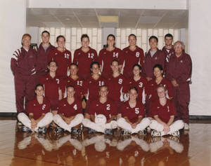 SC 2001 women's volleyball team portrait