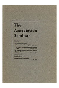 The Association Seminar (vol. 19 no. 04), January, 1911